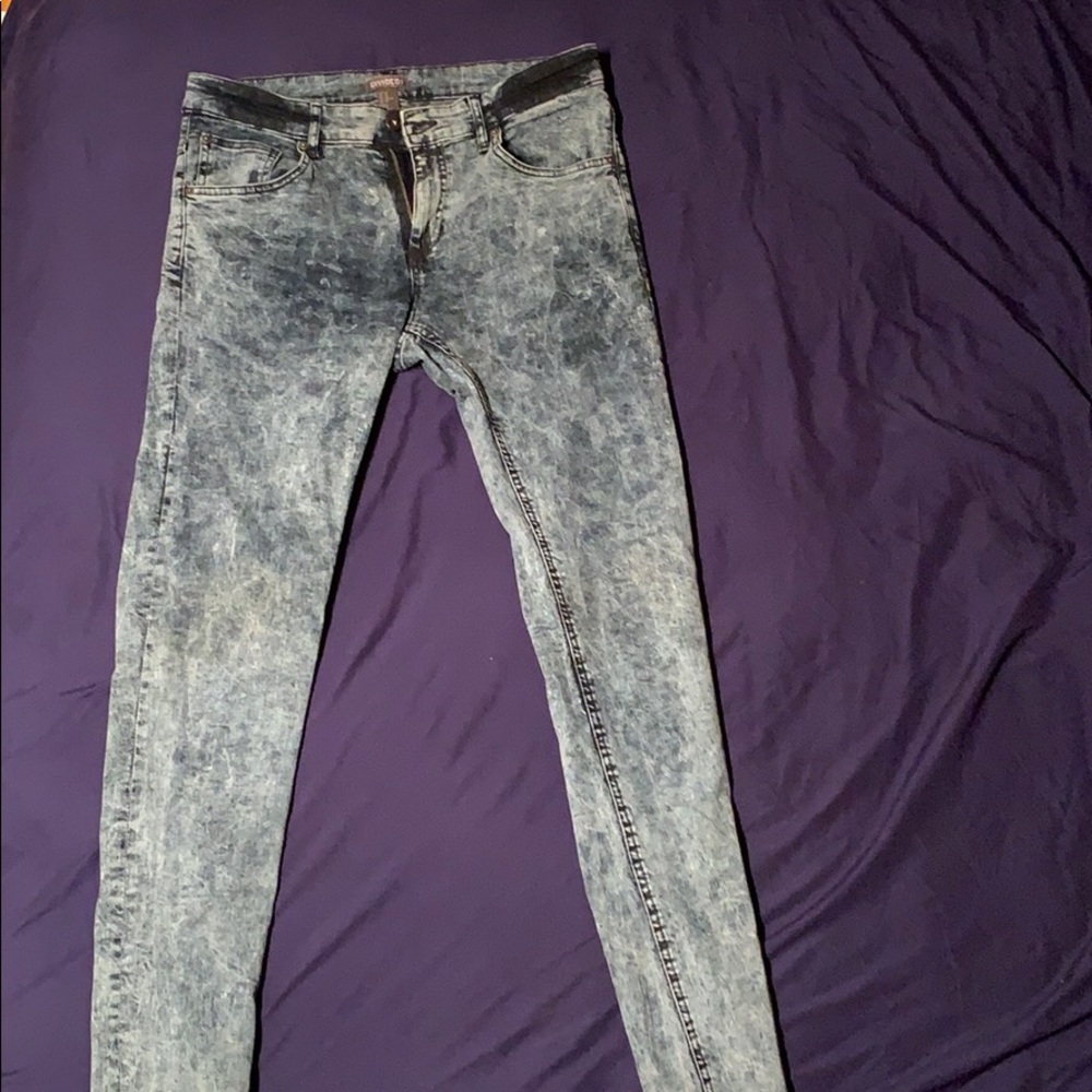 Slim fit acid wash jeans size 36 waist